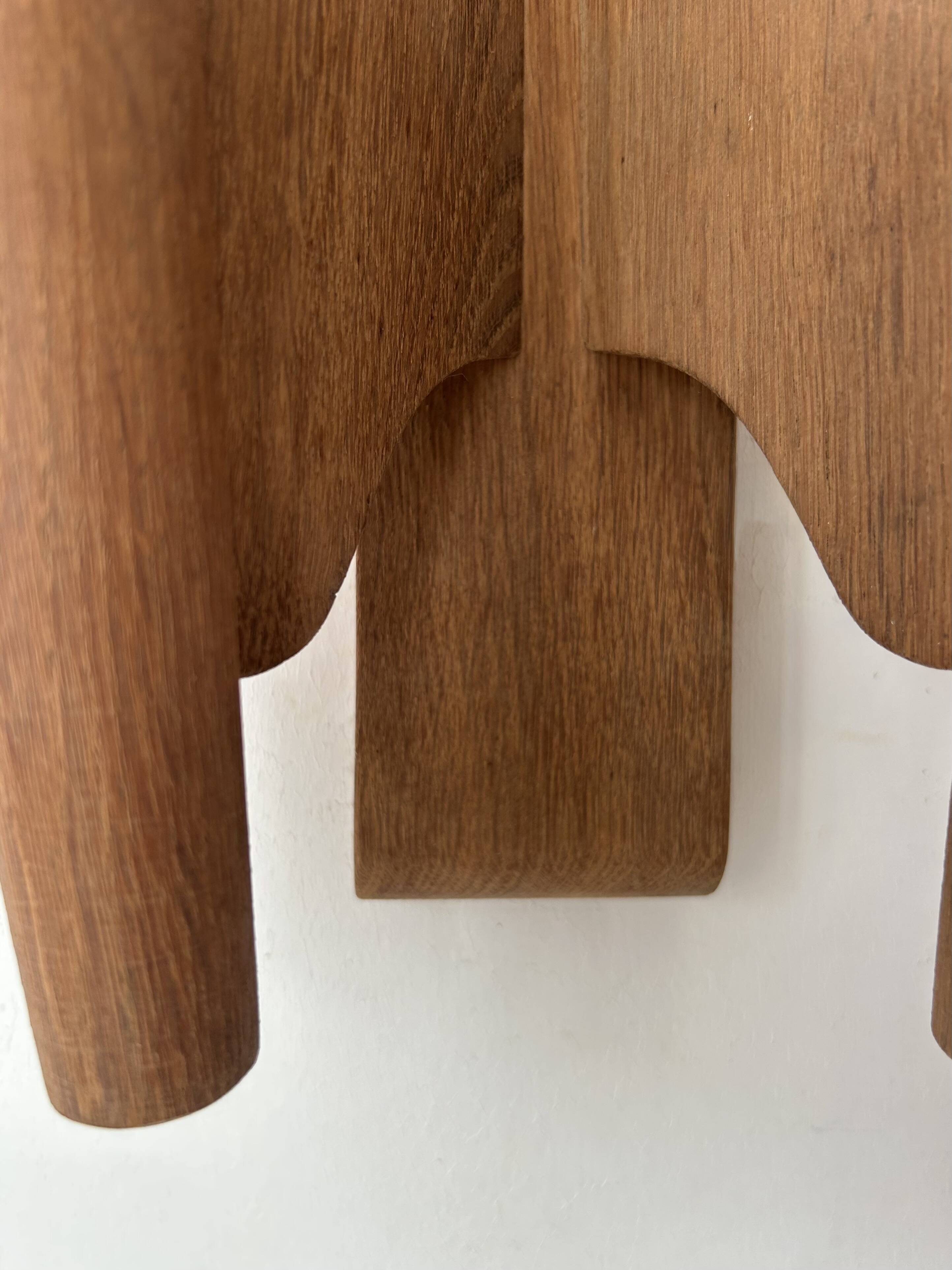 Applique vintage en bois, France, 1950