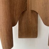 Applique vintage en bois, France, 1950