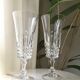 6 Arques crystal champagne flutes