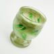 vase en verre vintage par Erwin Eisch, différentes nuances de vert et verre clair