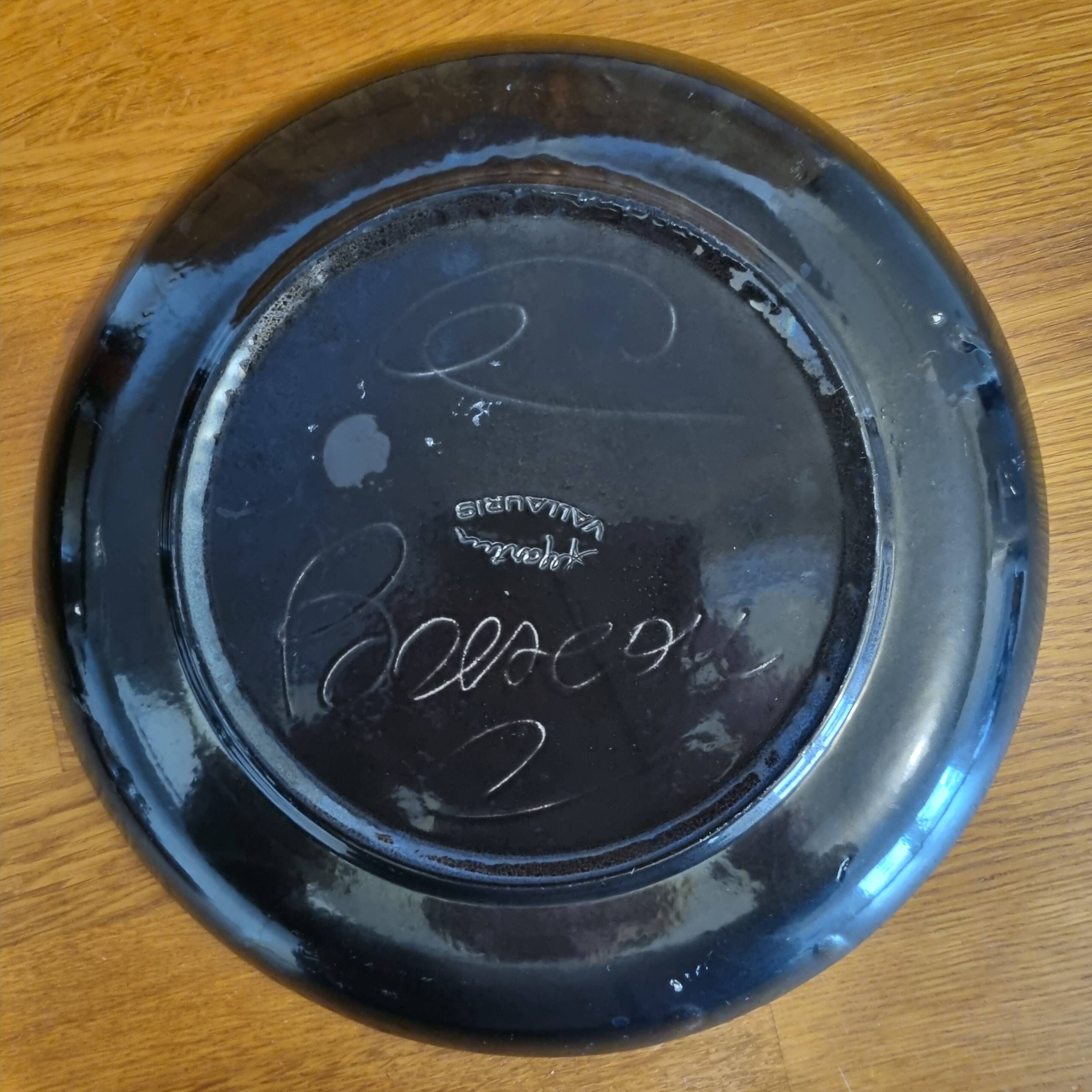 Ceramic plate from Brescon A Martin Vallauris with Wheat Ear motif