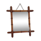 Vintage bamboo mirror of the 50s 50x43cm