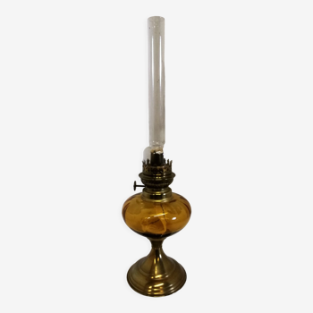 Smoked glass kerosene lamp