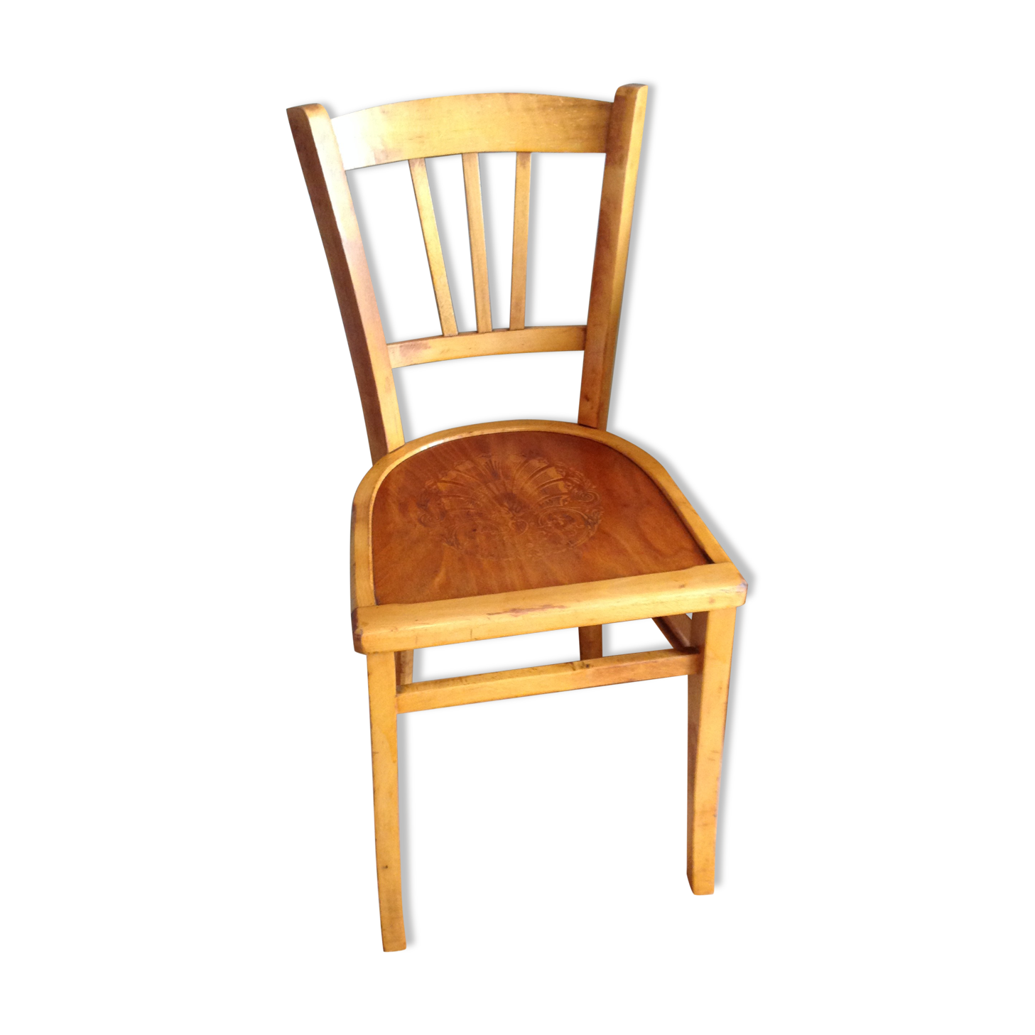 Bistro Chair with rosette/vintage years 40-50