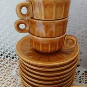 12 antique coffee cups with saucers