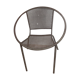 Vintage perforated metal basket armchair