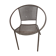 Vintage perforated metal basket armchair