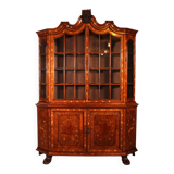 Vitrine hollandaise en marqueterie circa 1800