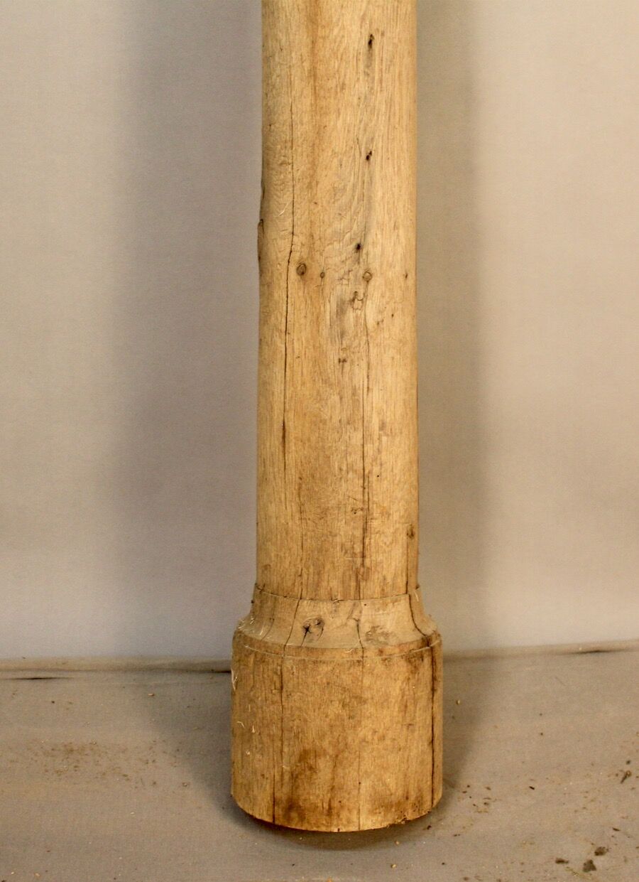 Pair of oak columns