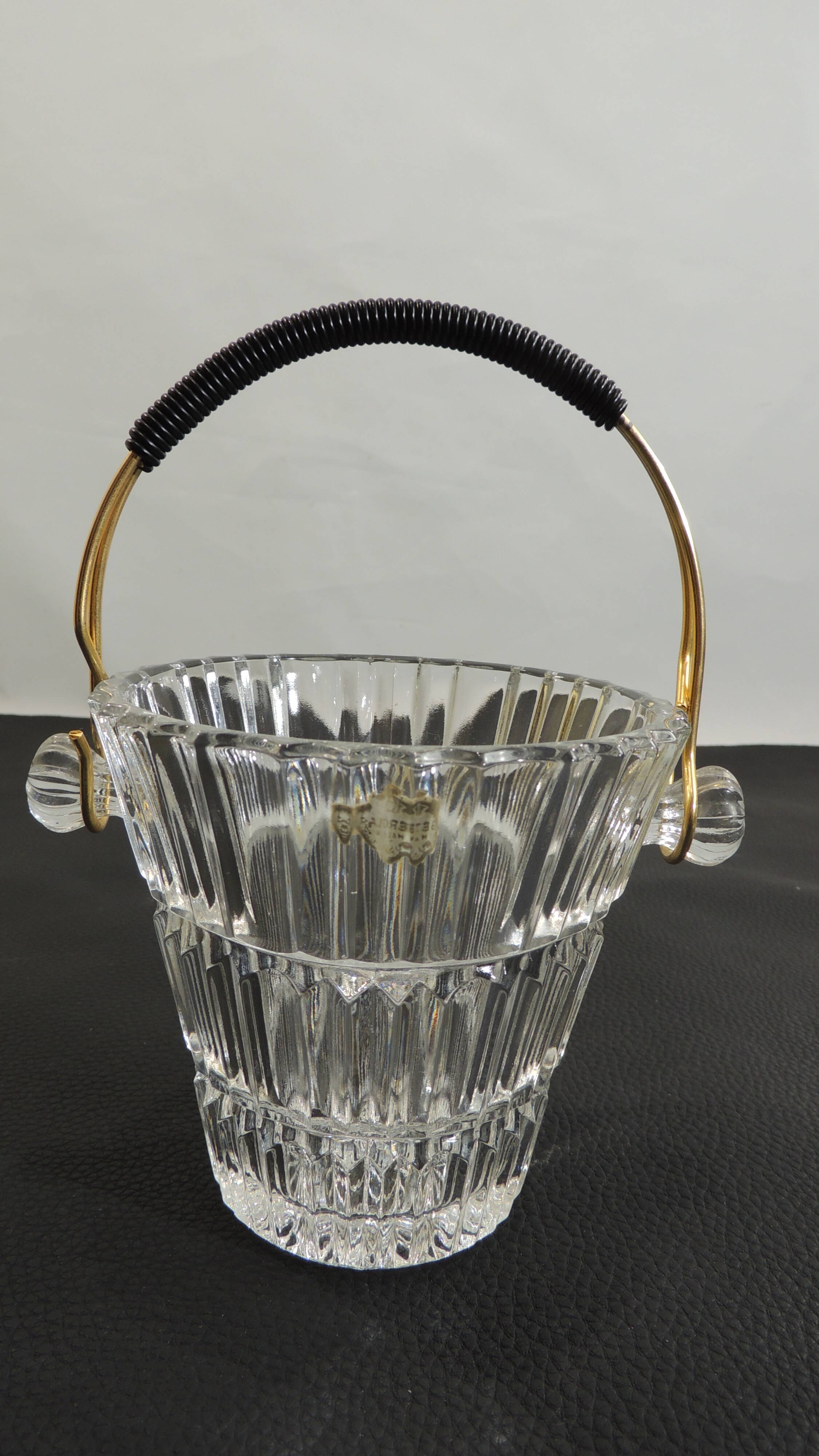 Vintage cut glass ice bucket – Berglas Austria – 1970s
