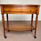 Wooden TV cabinet on casters