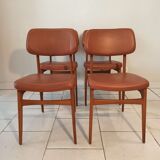 Set of 4 stella chairs vintage Scandinavian style 1960s