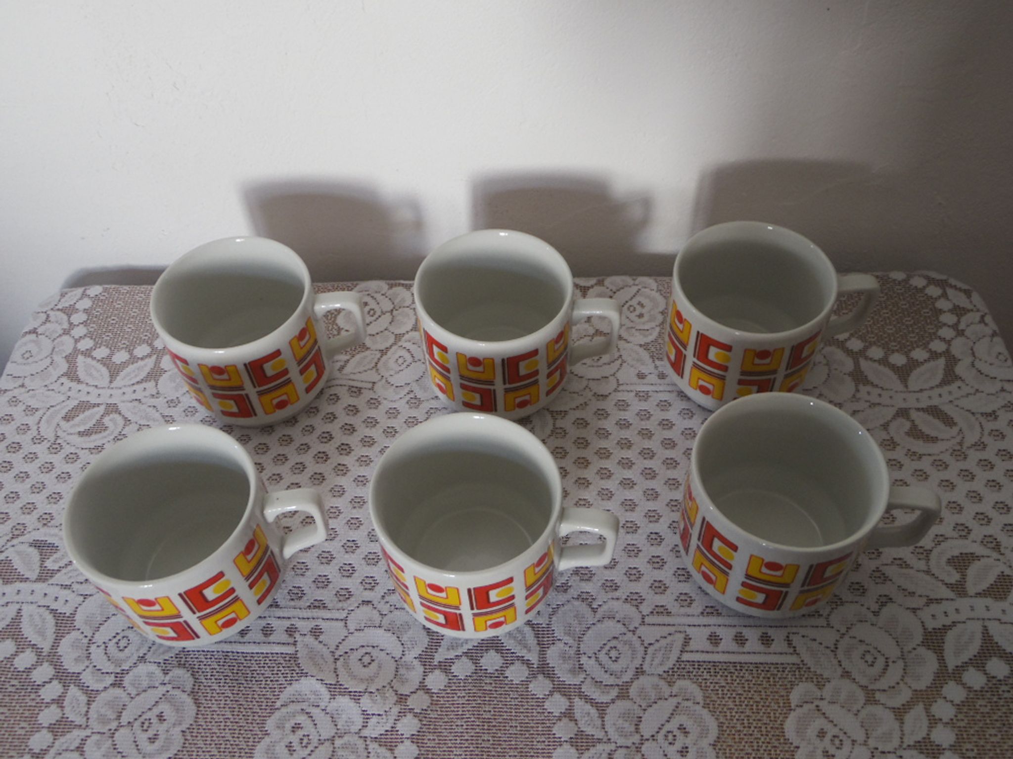 6 vintage Tognana cups 70's