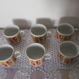6 vintage Tognana cups 70's