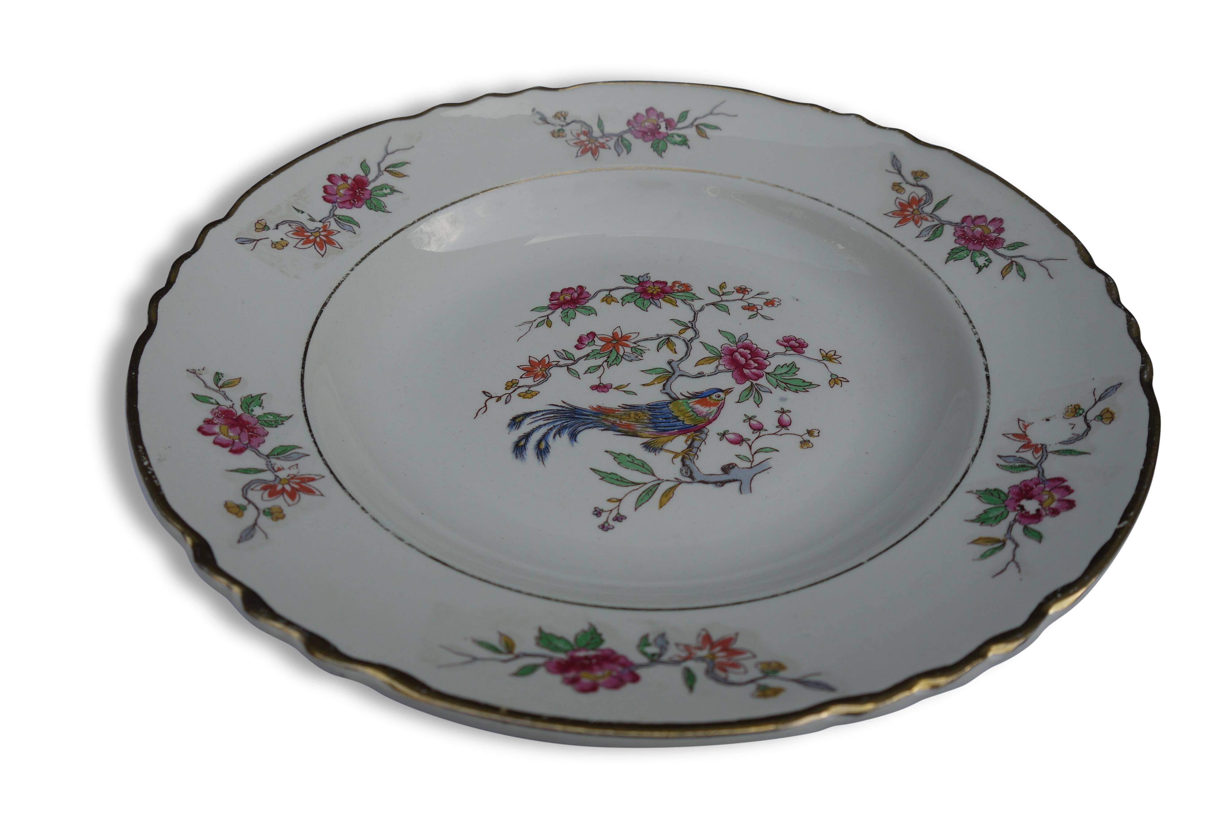 Lot de 6 assiettes creuses Moulin des loups Orchies Chantilly