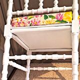 Fabric and wood corner armchair, comfort, relax, 1920s