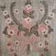 Antique blue hand-painted small Alpine wardrobe, circa 1810-20
