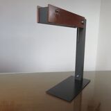 Minimalist teak and metal desk lamp, germany 2000s