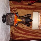 Floor lamp, vintage 70's ceramic enamel