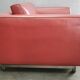 Wittmann Oversized Red Leather Lounge Armchairs and Ottoman, Austria
