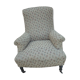 Old Napoleon lll toad armchair  with wheels