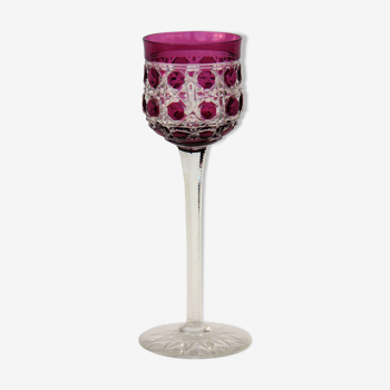 Verre à vin du Rhin ou Roemer en cristal de Baccarat modèle Pontarlier