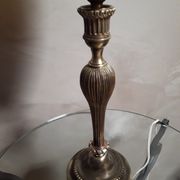 very large lamp bronze lampshade day opaque yellow glass 1940 about ,,57x15