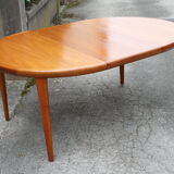 Danish teak extendable round table of the years 60