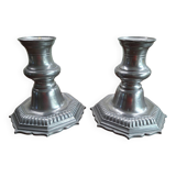 Bougeoirs en étain
