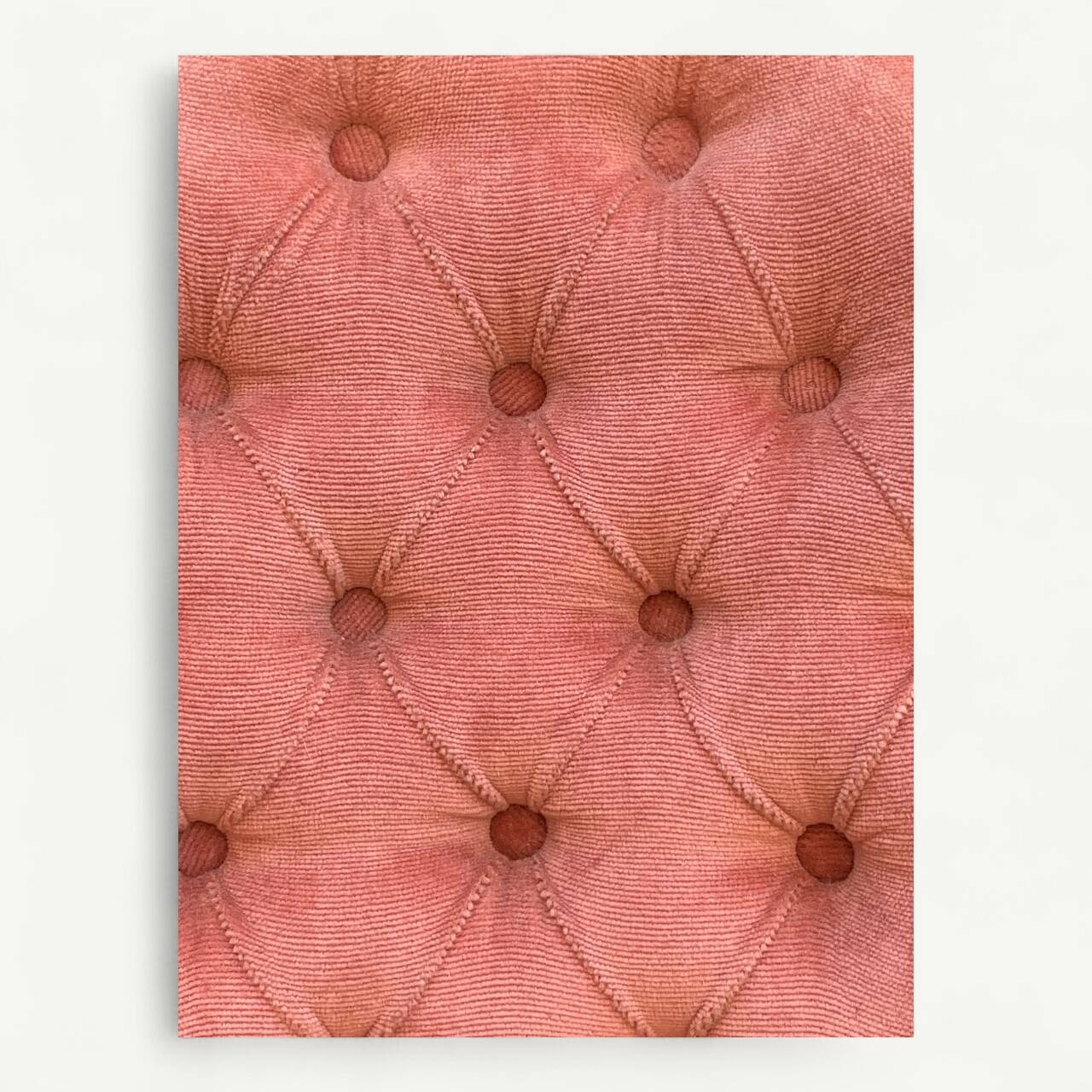 Vintage pink upholstered toad chair