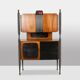 Pair of Italian cabinets in teak veneer. 1960s.