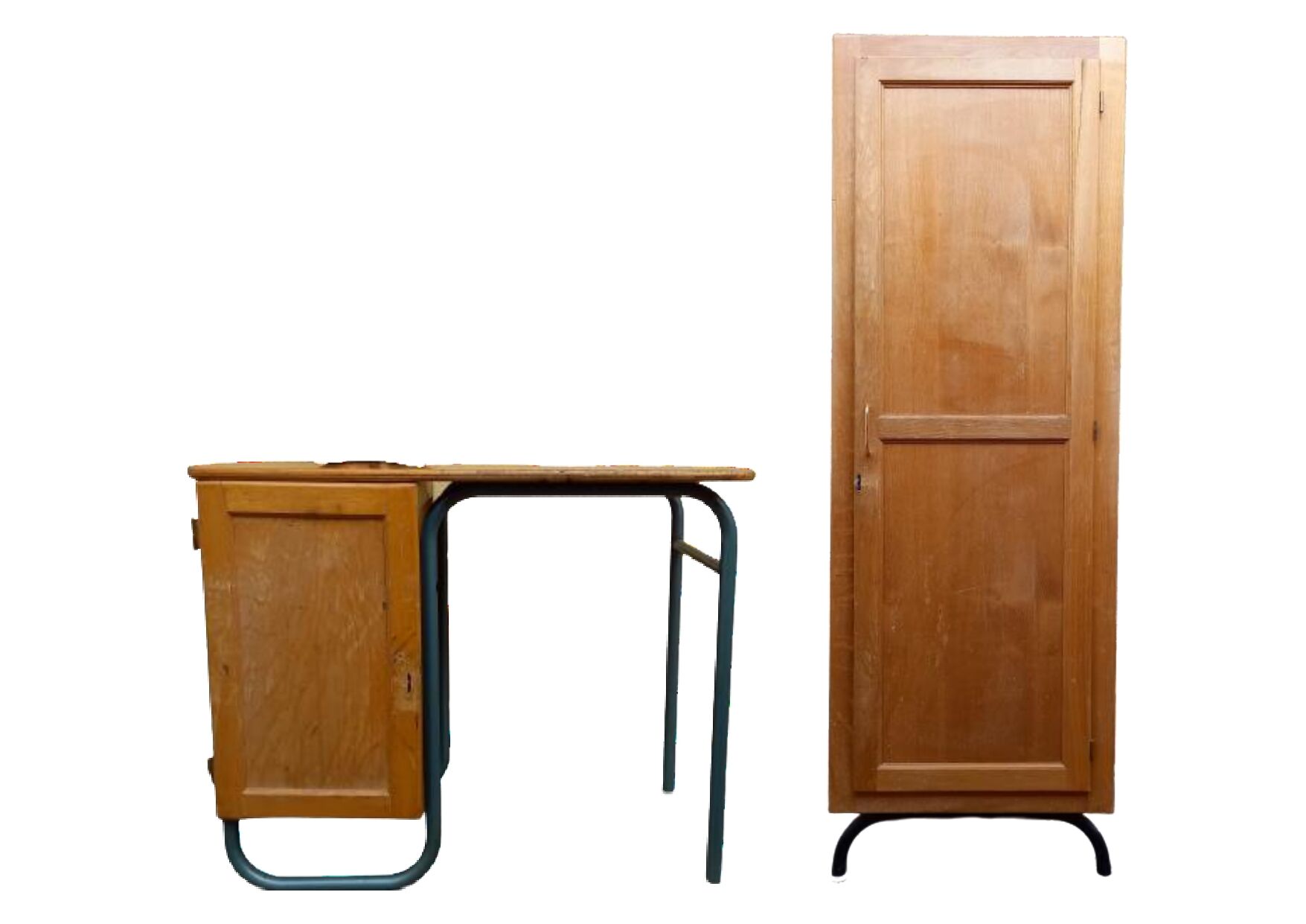 Cabinet and school desk