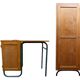Cabinet and school desk