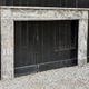 Louis XVI fireplace in grey Ardennes marble, late 18th century.