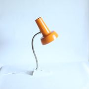Lampe de bureau en métal orange par Sis Leuchten, Allemagne 1960