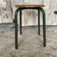 Vintage Industrial Stool MULLCA Style Jean PROUVE Metal + Wood