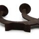 Large brutalist wrought iron candle holder, 1950s