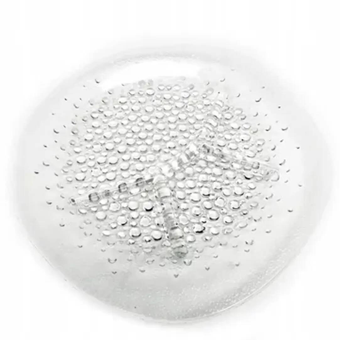 Modernist appetiser platter, pressed glass, design by J.S. Drost, HSG Ząbkowice, Poland, 1970s