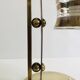 Table lamp style bauhaus years 40-50 brass with golden glass tulip