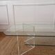 Vintage Plexiglass and glass coffee table