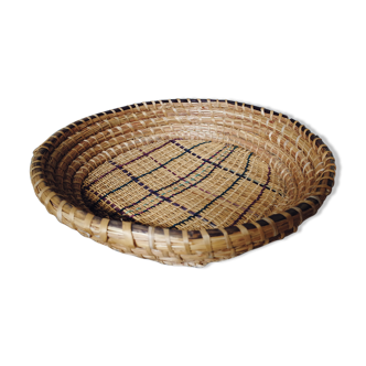 Panière osier et paille tressés