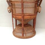 Armchair Emmanuelle rattan 1970