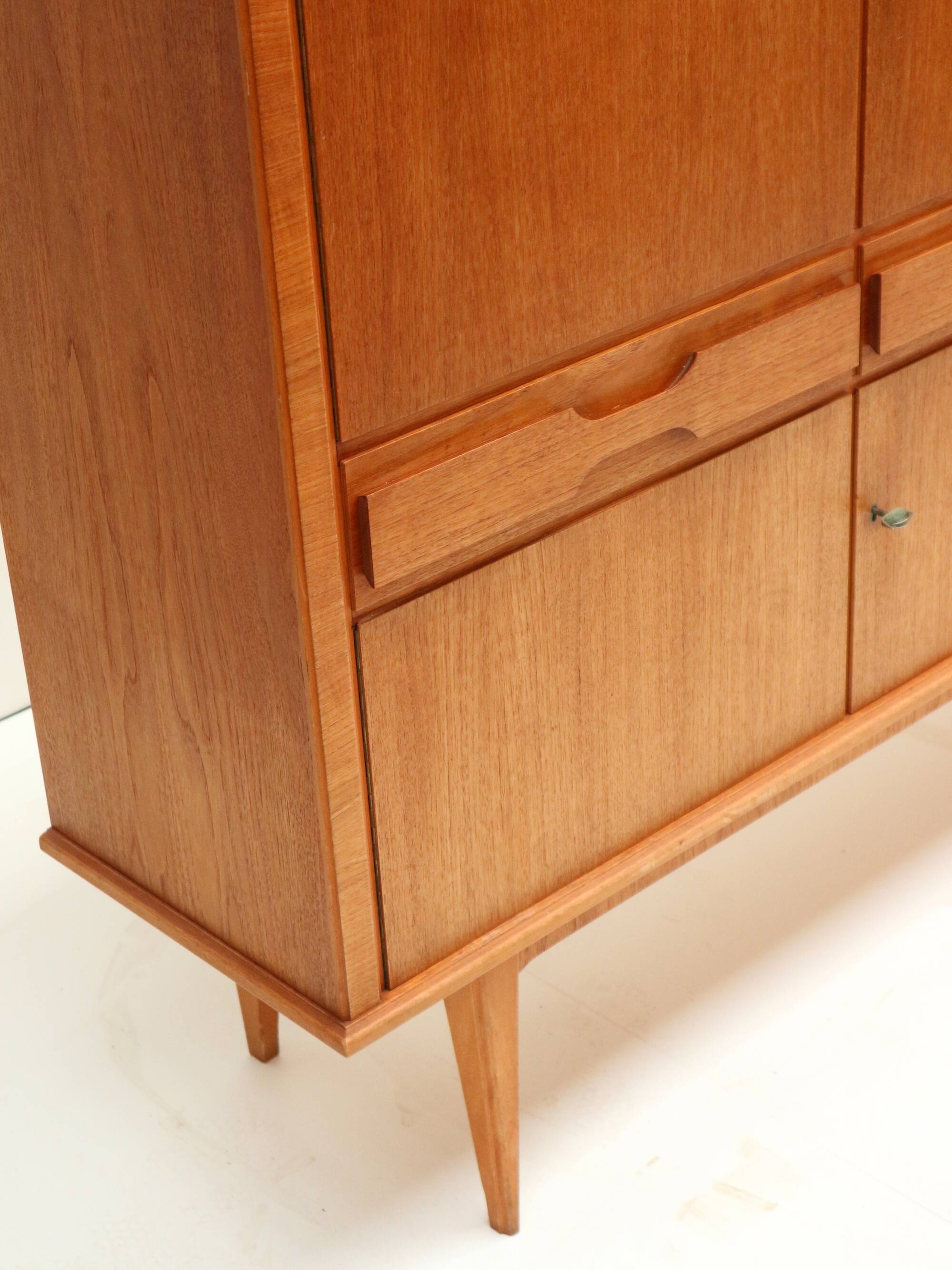 Large vintage teak highboard made in the 60s