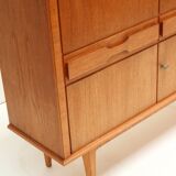 Large vintage teak highboard made in the 60s