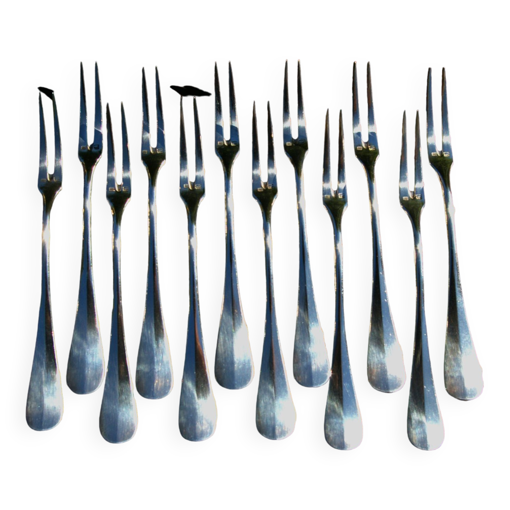 Lot De 10 Fourchettes à Escargots En Acier Inoxydable - Pour Fruits, Desserts, Apéritifs - Longueur 10,8 Cm
