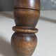 Low tripod stool in vintage turned solid wood