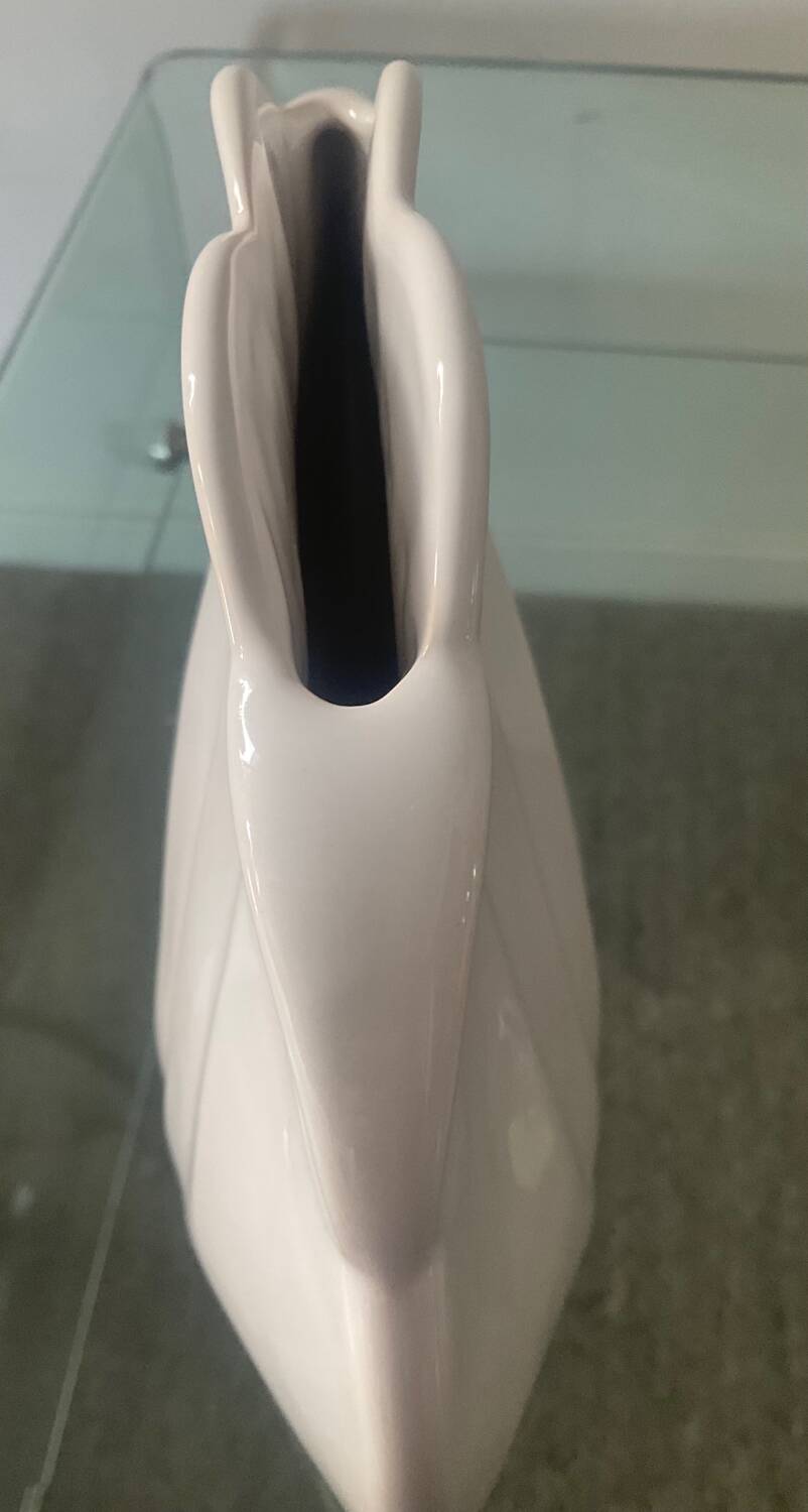 Vintage ceramic shell vase