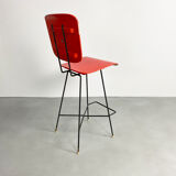 Dutch plywood bar stool by P.J Van Der Klugt for Everest, 1957
