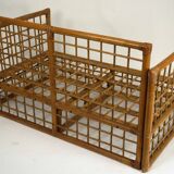 Canapé deux places style tropical chic des années 1960, par Vivai del Sud, en rotin et bambou.