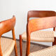 Ensemble de 4 chaises de salle à manger modèle 75 en teck, Niels O. Møller
